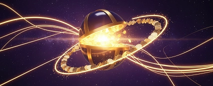 Moonwin goldener Ring Planet Illustration